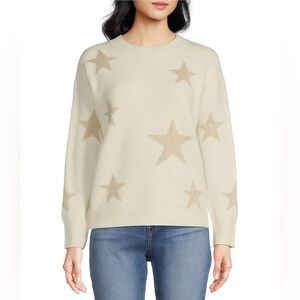 Women’s Skies Are Blue Lurex Star‎ Crew Neck Sweater In Size Medium
